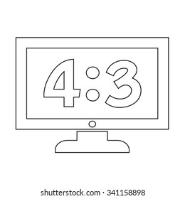 tv icon design Illustration