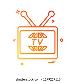 TV icon design vector