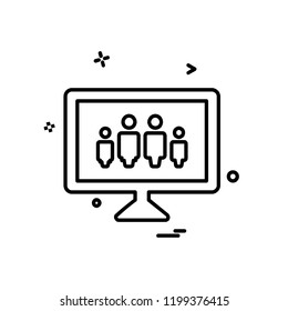 Tv icon design vector