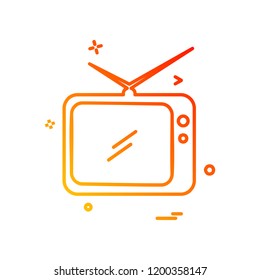 TV icon design vector