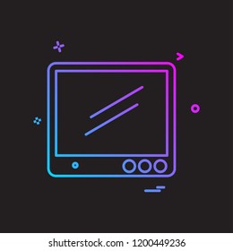 TV icon design vector