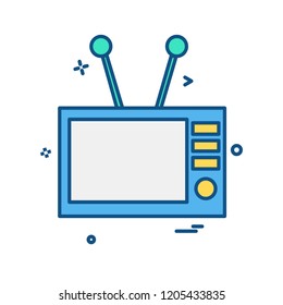 TV icon design vector