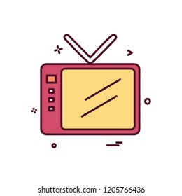 TV icon design vector