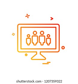 Tv icon design vector