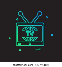TV icon design vector