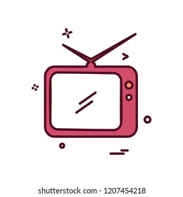 TV icon design vector