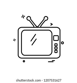 TV icon design vector