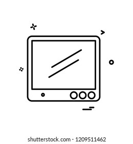 TV icon design vector