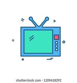 TV icon design vector