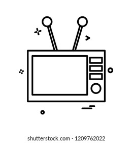 TV icon design vector