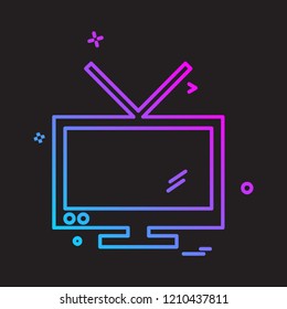 TV icon design vector