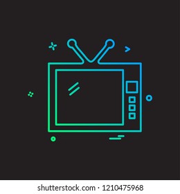 TV icon design vector