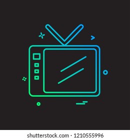 TV icon design vector