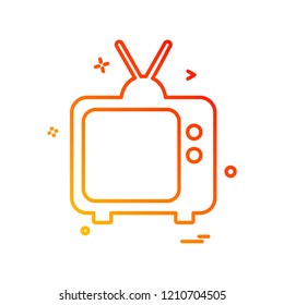 TV icon design vector