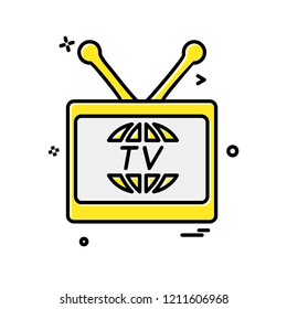 TV icon design vector