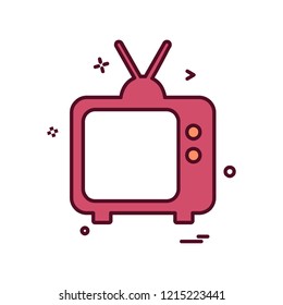 TV icon design vector