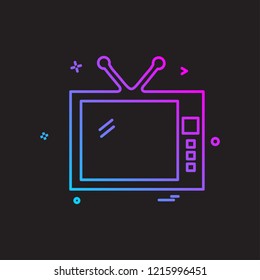 TV icon design vector