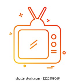 TV icon design vector