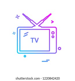 Tv icon design vector