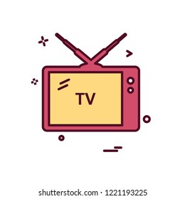 Tv icon design vector