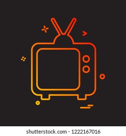 TV icon design vector