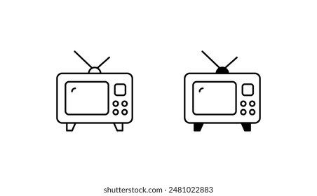 Tv icon design with white background stock illustration