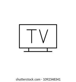 TV icon. Element of simple travel icon for mobile concept and web apps. Thin line TV icon can be used for web and mobile on white background