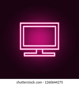 TV icon. Elements of web in neon style icons. Simple icon for websites, web design, mobile app, info graphics