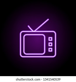 tv icon. Elements of Web in neon style icons. Simple icon for websites, web design, mobile app, info graphics
