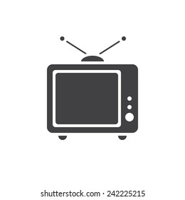 TV icon (flat design)