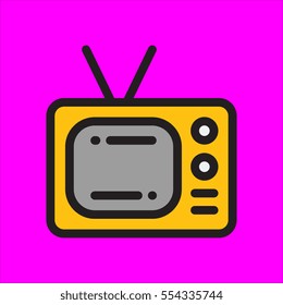 tv icon flat design