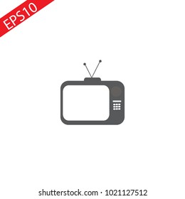 Tv icon. Flat design style. Vector EPS 10.