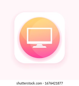 Icono de TV. Diseño plano. Vector EPS 10.