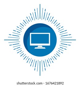 Tv icon. Flat design style. Vector EPS 10.