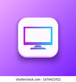 Tv icon. Flat design style. Vector EPS 10.