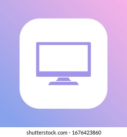 Tv icon. Flat design style. Vector EPS 10.