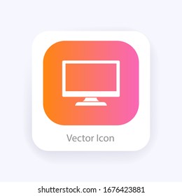 Icono de TV. Diseño plano. Vector EPS 10.