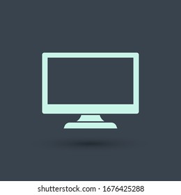 Tv icon. Flat design style. Vector EPS 10.