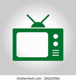 Tv icon. Flat design style. Vector EPS 10. 