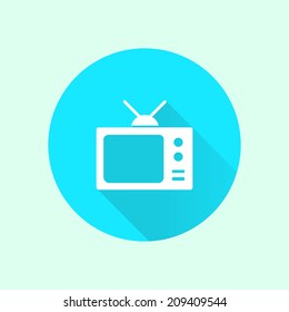 Tv icon. Flat design style. Vector EPS 10. 