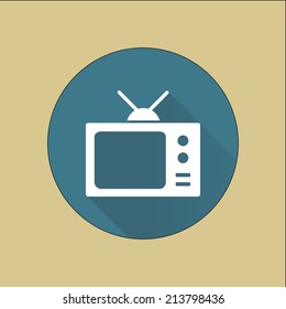Tv icon. Flat design style. Vector EPS 10. 