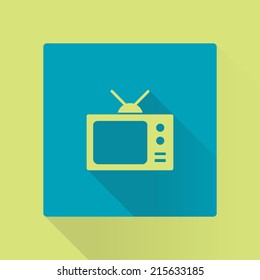 Tv icon. Flat design style. Vector EPS 10. 