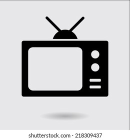Tv icon. Flat design style. Vector EPS 10. 
