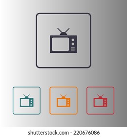 Tv icon. Flat design style. Vector EPS 10. 