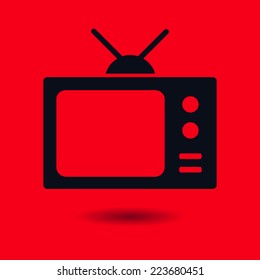 Tv icon. Flat design style. Vector EPS 10. 