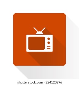 Tv icon. Flat design style. Vector EPS 10. 