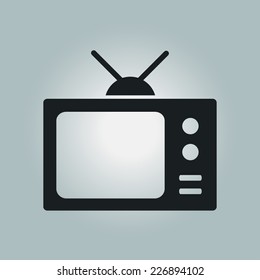 Tv icon. Flat design style. Vector EPS 10. 
