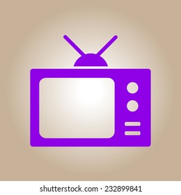 Tv icon. Flat design style. Vector EPS 10. 
