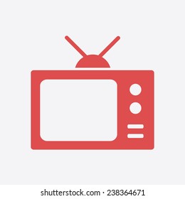 Tv icon. Flat design style. Vector EPS 10. 