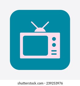 Tv icon. Flat design style. Vector EPS 10. 